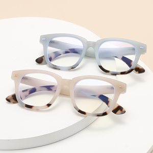 HS2241 femminile Unisex telaio in vetro moda di buona qualità con disegno scheletro lente Aquared blu blocco della luce per i giovani - Product Image 1