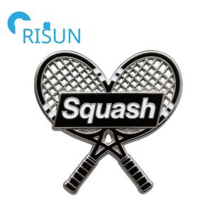 Factory Metal Squash Ball Enamel Brooch Lapel Pin Squash Rackets Pins Custom Logo Racquetball Squash Sports Enamel Pin Badge - Product Image 3