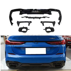 배기 팁이있는 2 시리즈 F44 M235i 스퀘어 리어 디퓨저 ABS 광택 블랙 리어 립 - Product Image 1