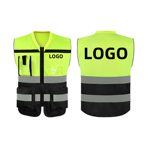 Fuyi rompi reflektif Keamanan visibilitas tinggi jaket keselamatan kerja kuning malam untuk teknisi konstruksi lalu lintas untuk malam - Product Image 3