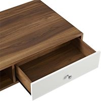 Transmettre Table Basse De Style Mid-Century Cadre En Acier Inoxydable Blanc Noyer pour Salon Chambre Hôtel Maison Européenne