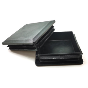 Shih Hung Plastics Bouchon carré en plastique 80x80mm Noir pour pieds de meubles, chaises et tables, capuchon de protection - Product Image 1
