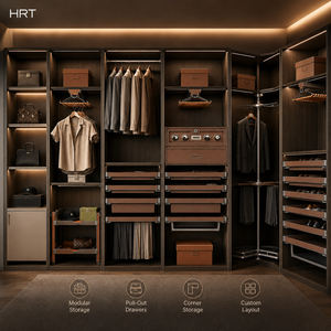 Soft Close <strong>Wardrobe</strong> Accessories Set Aluminum Trouser Rack Jewelry Drawer <strong>Shoe</strong> <strong>Storage</strong> for Walk in Closet - Product Image 2