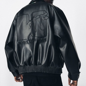<span class=keywords><strong>Giacca</strong></span> in <span class=keywords><strong>Pelle</strong></span> PU Personalizzata per <span class=keywords><strong>Uomo</strong></span>, Giacche da Motociclista in <span class=keywords><strong>Pelle</strong></span> Nera Goffrata, Produttori - Product Image 6