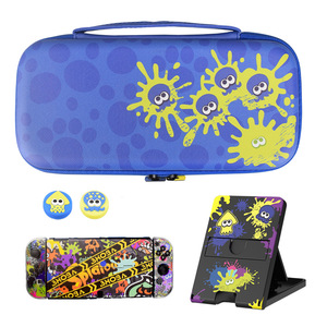 Splatoon 3 Theme <b>Switch</b> <b>Case</b> Protective Stand With Joystick Caps And Skin Cover For Nintendo <b>Switch</b> - Product Image 1
