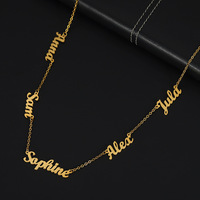 Collar Personalizado con Nombre, Cadena con Cierre, Letra Personalizada, Collar de Acero Inoxidable