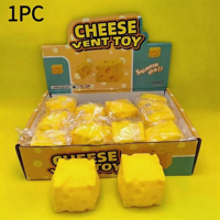 Livraison Rapide Vente en Gros Nouveauté Jouets Anti-stress en PU Géants en Forme de Fromage pour Enfants, pour Apaiser et Détendre