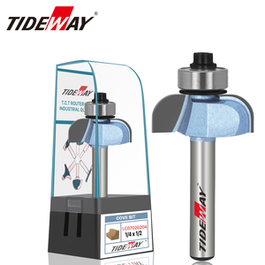Tideway <span class=keywords><strong>1</strong></span>/2ดอกสว่านหัว<span class=keywords><strong>1</strong></span>/<span class=keywords><strong>4</strong></span>ก้านโคฟมีดสำหรับลบมุมดอกเราเตอร์เครื่องมือแกะสลักขอบขึ้นรูปไม้รัศมี - Product Image 1