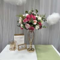 DKB - Meilleures ventes - Centres de table pour mariage - Décorations de table - Fleurs artificielles - Boule de fleurs artificielles en soie pour la décoration de mariage