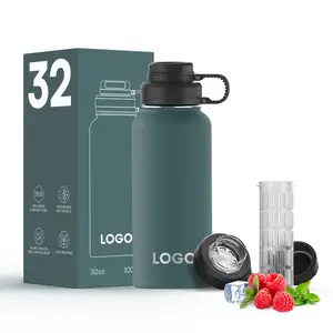 32oz Double Walled Vacuum Insulated Stainless Steel Water Bottle