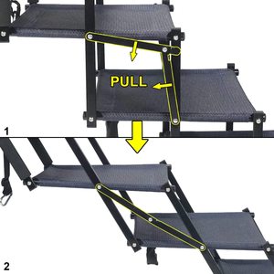 Échelle de <span class=keywords><strong>chien</strong></span> pliable extérieure canbo Échelle réglable Échelle portative de transport élevé pour animaux de compagnie - Product Image 4