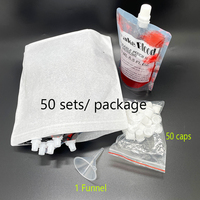 Vente en gros de sacs d'emballage de sang 250ML pour boissons Décoration de fête Halloween/Vampire/Infirmière Graduation/Zombie Party Spouted Pouch