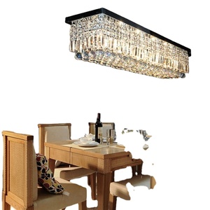 Lampadario Moderno Rettangolare in Cristallo per Sala da Pranzo e Soggiorno - Product Image 2