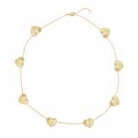 Collier chaîne multi-cœurs élégant en or EDGE avec pendentif cœur martelé, bijou minimaliste, cadeau pour femmes et filles