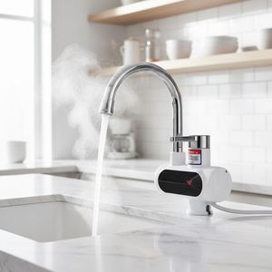 Robinet d'eau chaude électrique instantané haute puissance 3300W avec affichage numérique LED, chauffage rapide sans réservoir, 220V, étanche IPX4 - Product Image 2