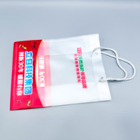 Sacs cadeaux transparents imperméables réutilisables de qualité alimentaire avec estampage à chaud, vente en gros, pour anniversaire, Saint-Valentin, en plastique PP givré avec rivets