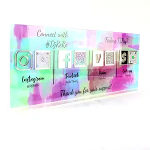 Benutzer definierte Instagram Facebook Tischs child Personal isierte Spiegel Gold Acryl Laser Cut Instagram Zeichen