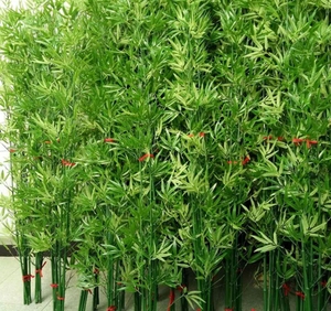 Cây tre nhân tạo trang trí nhà máy Phụ kiện tre nhựa Duy nhất dài tre chi nhánh với lá - Product Image 5