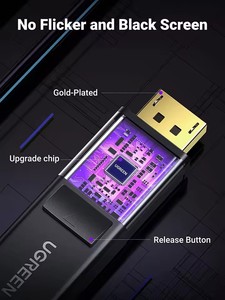 Câble <span class=keywords><strong>DisplayPort</strong></span> vers <span class=keywords><strong>HDMI</strong></span> plaqué or UGREEN 4K, unidirectionnel, DP mâle vers <span class=keywords><strong>HDMI</strong></span> mâle, prend en charge la résolution 1080p, connecteur vidéo, câble d'affichage - Product Image 3