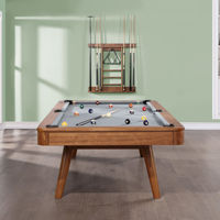Table de billard sur mesure, artisanale, haut de gamme, en bois massif, style moderne du milieu du siècle