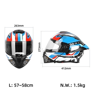 Casco Abierto Todoterreno Azul Speed Talla L (57-58), Casco Integral para Ciclismo de Montaña y Carretera, Casco para Adultos - Product Image 2