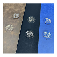 Feuille de cuir laserable brillante, similicuir laser avec support gris