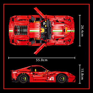18k k100 3571 pièces <span class=keywords><strong>ferrari</strong></span> F12 émulational APP télécommande voiture noël éducatif moc bloc de construction cadeau pour enfants - Product Image 5