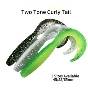 เหยื่อปลอมแบบนิ่มหางงอ 20 ชิ้น/ถุง ขนาด 4.5 ซม. 5.5 ซม. หางเดี่ยวแบบมีเกลียว สำหรับตก<span class=keywords><strong>ปลา</strong></span>แบสและ<span class=keywords><strong>ปลา</strong></span>แมนดาริน - Product Image 4