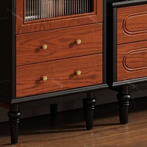 Meuble TV en bois massif de style mid-century pour petit appartement, salon, bar à domicile, rangements, casiers écologiques - Product Image 6