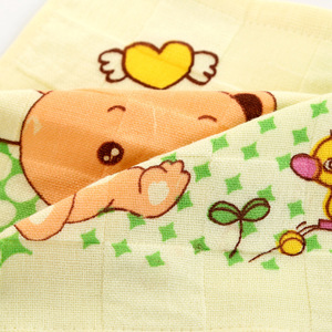 Toalla cuadrada estampada de doble capa de algodón puro, 27x27 Cm, patrón de dibujos animados para bebés y niños pequeños, uso doméstico - Product Image 3