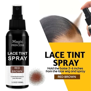 Etiqueta privada 100mL Logotipo personalizado Aspecto natural Coincidencia Tono de piel Cuidado de la peluca Producto de estilismo Spray de tinte de encaje - Product Image 1