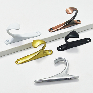 Poignée double usage en alliage d'aluminium avec crochet et trou d'ouverture, dorée, pour armoires de cuisine, placards, tiroirs d'hôtel, poignées en zinc - Product Image 6
