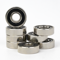 Roulements de skateboard à double rangée en acier chromé 608RS ABEC-7, plaqués nickel, antirouille, à roulement à billes à roulement rapide, lubrifiés à l'huile, prix usine