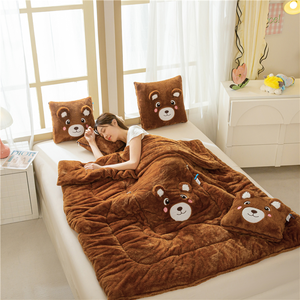 Hot Selling Milk Fleece Pillow <strong>Blanket</strong> Warm Cozy 2-in-1 Soft <strong>Comfort</strong> for Sofa Bedroom Travel Lightweight Home Decor - Product Image 2