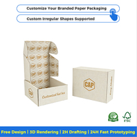 Boîte d'expédition pour casquettes, emballage personnalisé, boîtes de courrier PR haut de gamme, personnalisées pour les casquettes, livraison au détail et utilisation pour les cadeaux de marque