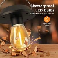Lampe suspendue solaire LED pour le camping, étanche IP65, en alliage d'aluminium, pour extérieur et jardin, avec télécommande