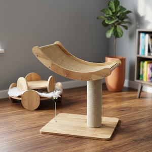 Minimalist Wooden Cat Tree With Sisal Scratching <b>Post</b> Indoor Pet Furniture For Cats - Product Image 3