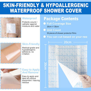 ที่ป้องกันแผลสำหรับอาบน้ำที่ปิดพันแผลขนาดใหญ่ผ้าพันแผลที่ทำคีโมพอร์ตหน้าอกฝาครอบสายสวนอุปกรณ์ป้องกันสาย Picc - Product Image 4