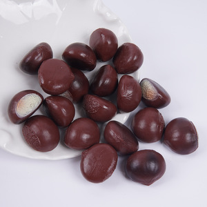 1:1 <b>scale</b> realistic chestnut keychain pendant, creative roasted chestnut prop for funny video shooting, fake food toy. - Product Image 4