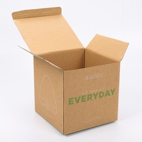 Emballages en carton ondulé Kraft de marque, petites boîtes d'expédition carrées pour l'emballage de montres, de tasses à café, recyclables