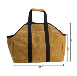 Muestra gratuita: Bolsa de transporte de leña de nailon encerado de alta resistencia y calidad, para leña, para uso comercial al por mayor - Product Image 3