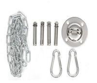 Kit de fixation pour hamac suspendu robuste avec chaîne/ Crochets de plafond multi-usages pivotants à 360 degrés en acier inoxydable pour balançoire