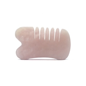 Vendita calda di alta qualità di quarzo rosa naturale Guashsa pettine di massaggio - Product Image 2