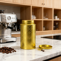 Boîte de conservation ronde en métal personnalisée Jinyuanbao pour grains de café, anti-humidité, qualité alimentaire, pour comptoir de café et commerce de détail