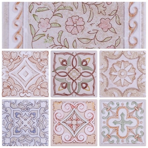 Fatto a mano rustico Vintage 15*15cm arte ceramica piastrelle da bagno cucina opaca caminetto piastrelle da parete Resort - Product Image 1