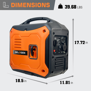 230V Quiet <b>Gasoline</b> Generator 98CC Air Cooled for Field Camping and Backup Power HS2250is-EA-3 Clear LED Display Shows Runtime V - Product Image 2