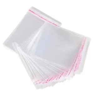 Saco plástico OPP de celofane adesivo transparente personalizado à prova de umidade para embalagens de roupas, impressão de superfície de rotogravura