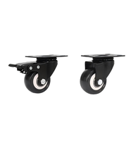 Roulettes pivotantes modernes en PVC de 1,5/2/2,5/3 pouces pour mobilier léger (gym, bureau, chariot, salon) avec frein
