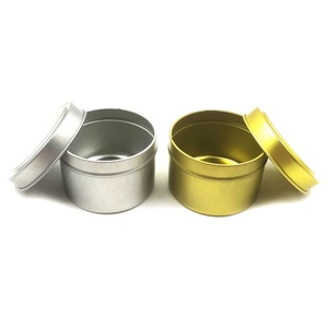 Cajas de Metal Redondas Doradas y Plateadas de 8oz para Portavelas, Envases de Estaño Recargables, Frascos Vacíos para Velas con Tapa - Product Image 4