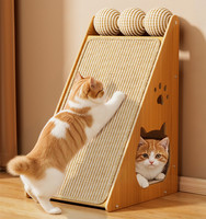 Sisal Cat Scratch Board Résistant À L'usure Chat Scratcher Lit Carton Interactif Chat Jouets